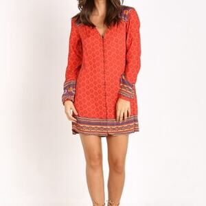 MINKPINK Boho Queen Mini Dress Multi Aztec Print Women’s Sz S